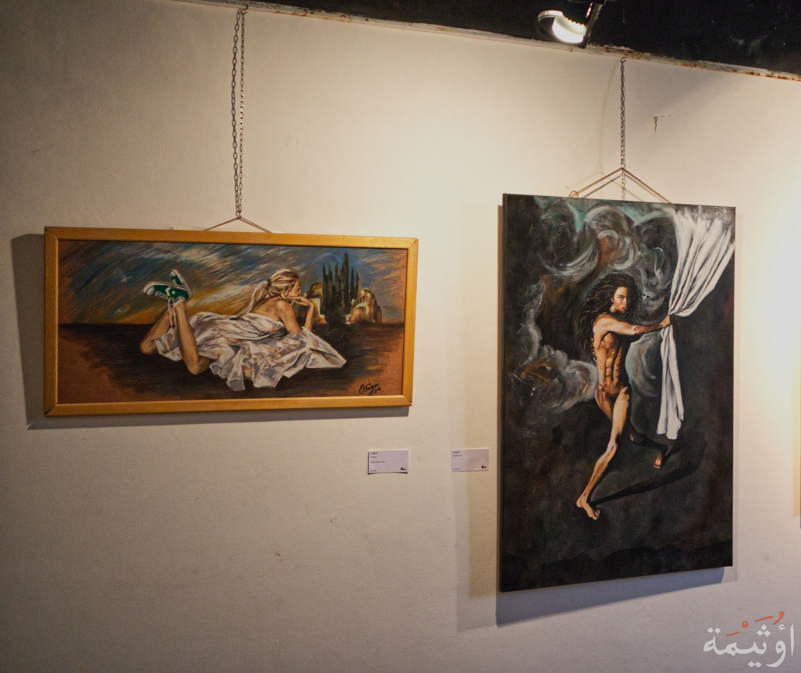my two Paintings in the in contemporanea exhibition in the Egyptian embassy
