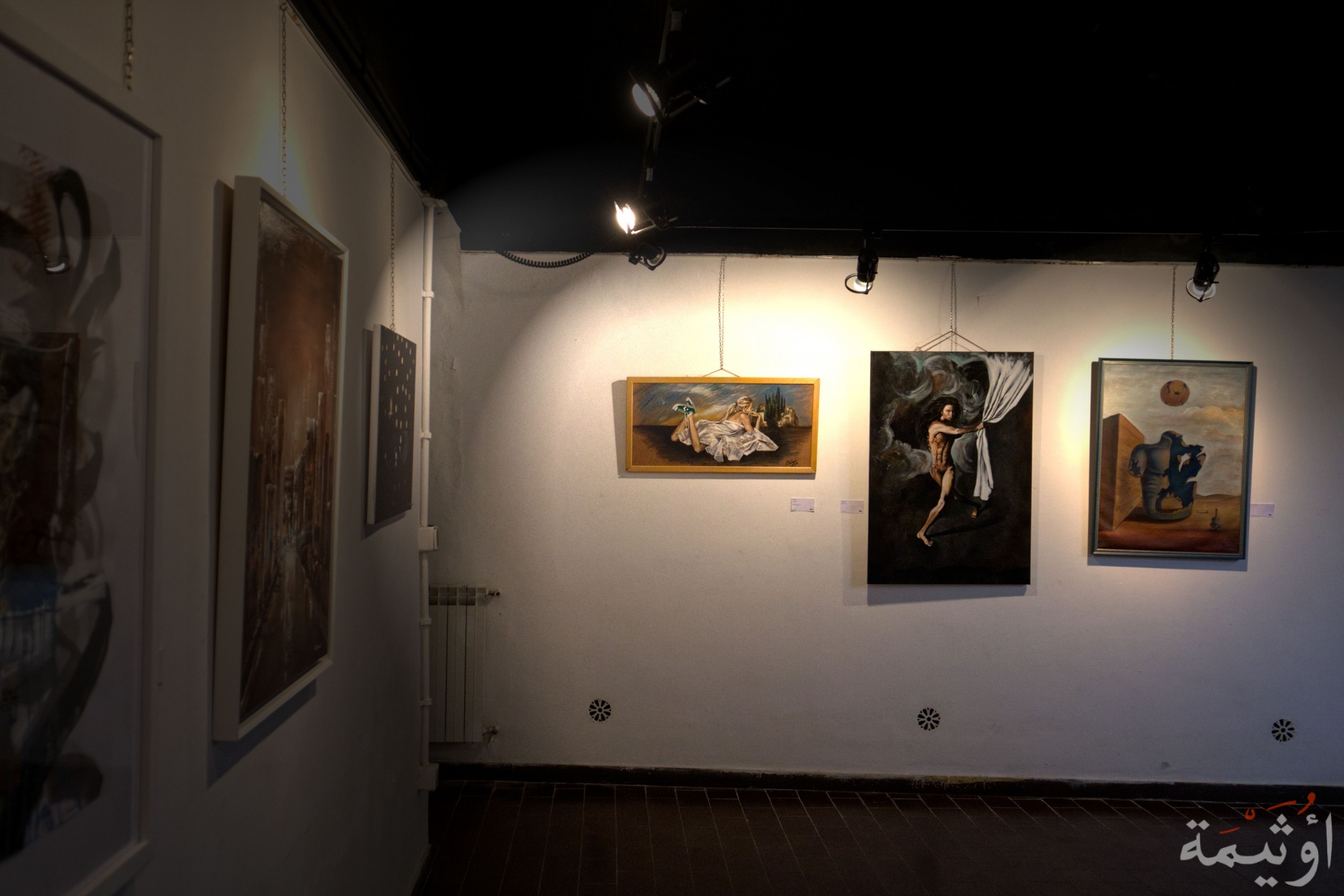 an overall view in the contemporary exhibition with my paintings