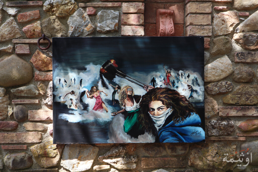 Witch hunt figurative oil painting by Otheima